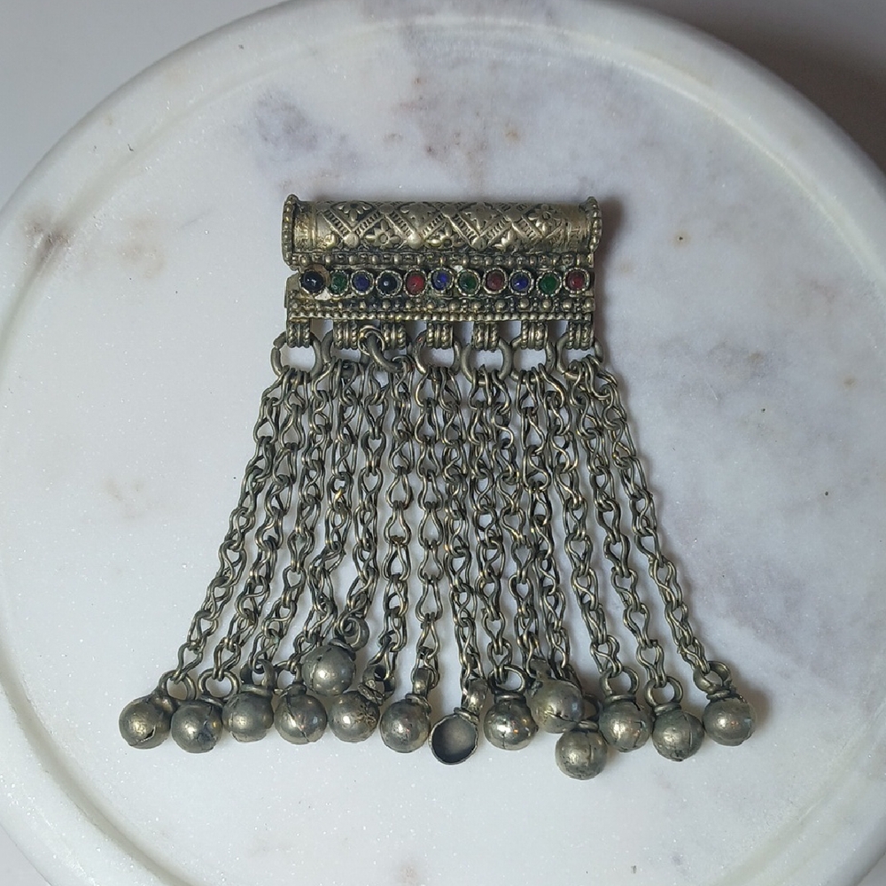 🔔 Vintage Kuchi Tribal Silver Bell Bellydance Amulet Handmade Boho Whimsigoth